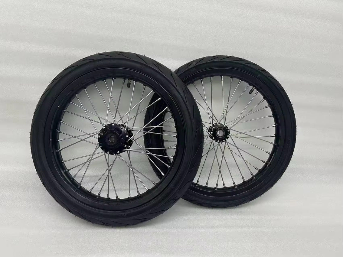 Light bee X & e ride pro ss 2.0 supermoto wheelset 17”